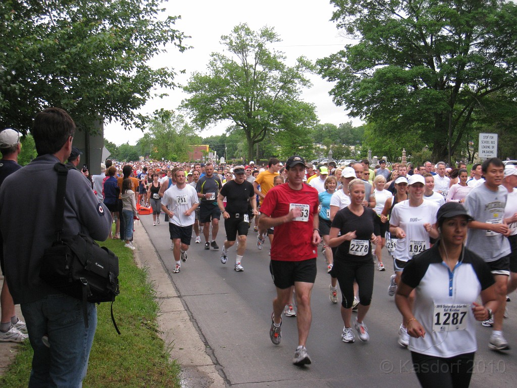 Dexter Ann Arbor 2010 115.jpg - The Dexter to Ann Arbor Half Marathon run on June 6, 2010. A very hot and muggy day for a race. Delayed so they could clear a fallen tree from the storms off the course.-
